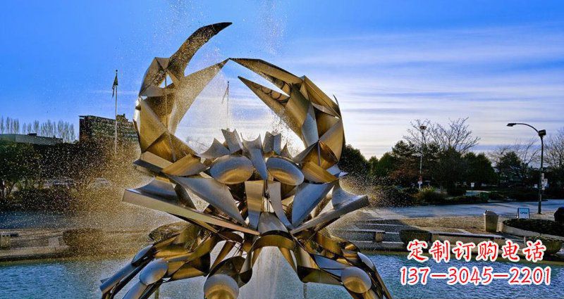 廊坊优美雅致的不锈钢螃蟹抽象雕塑