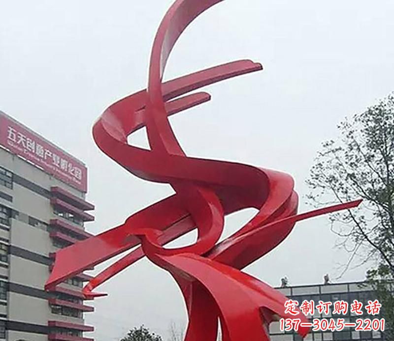 廊坊不锈钢抽象飘带雕塑