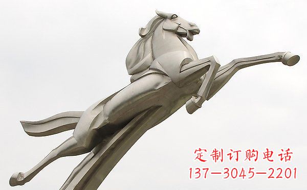 廊坊精美不锈钢一马当先雕塑