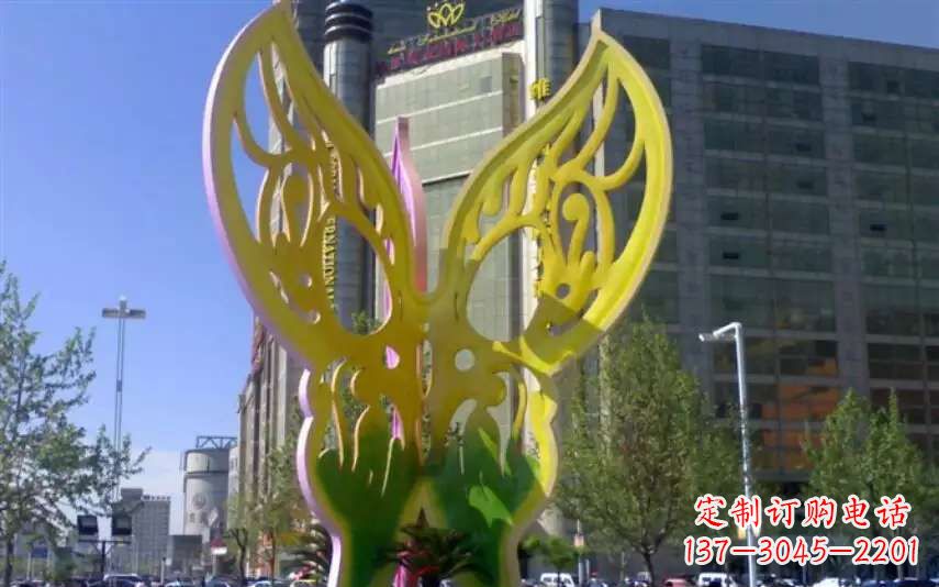 廊坊广场不锈钢雕刻蝴蝶雕塑
