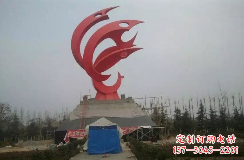 廊坊广场不锈钢凤凰雕塑222