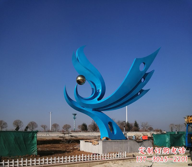 廊坊广场不锈钢凤凰雕塑