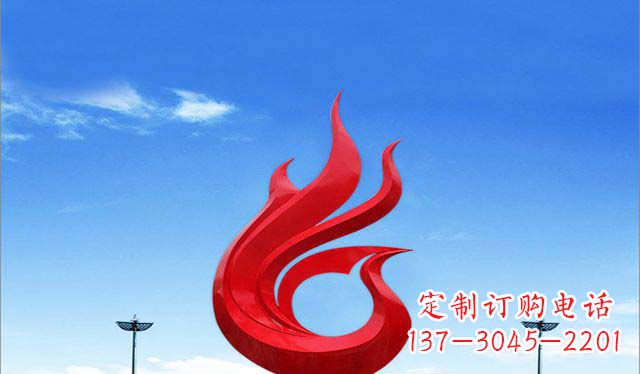 廊坊广场不锈钢凤凰雕塑1