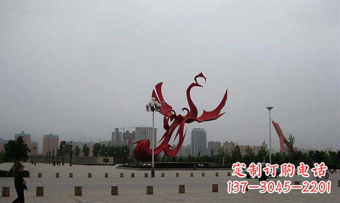 廊坊广场不锈钢凤凰展翅雕塑