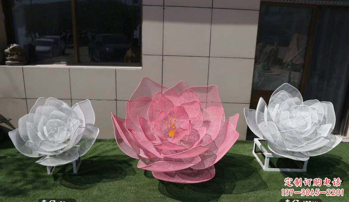 廊坊精美雕刻的不锈钢荷花雕塑