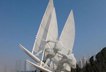 廊坊不锈钢帆船比赛运动雕塑