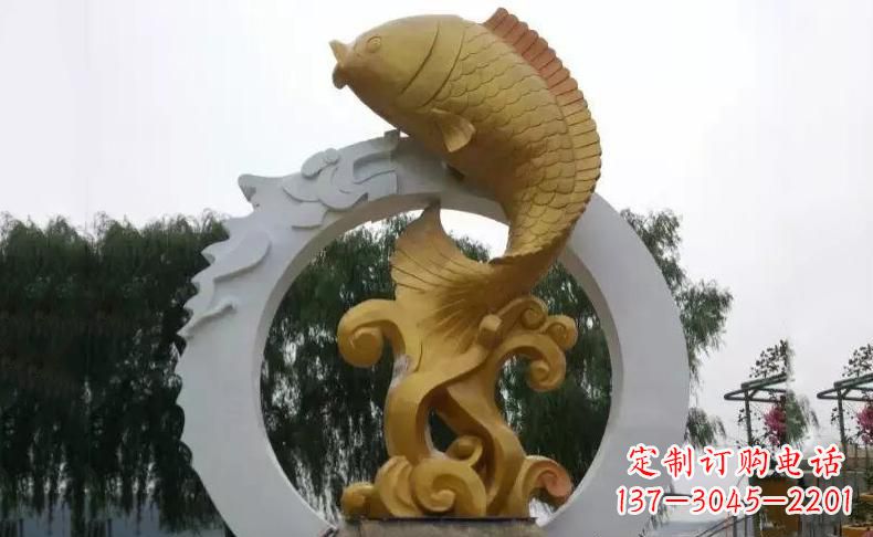 廊坊令人惊叹的不锈钢金龙鱼雕塑