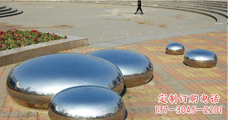 廊坊镜面不锈钢水滴雕塑
