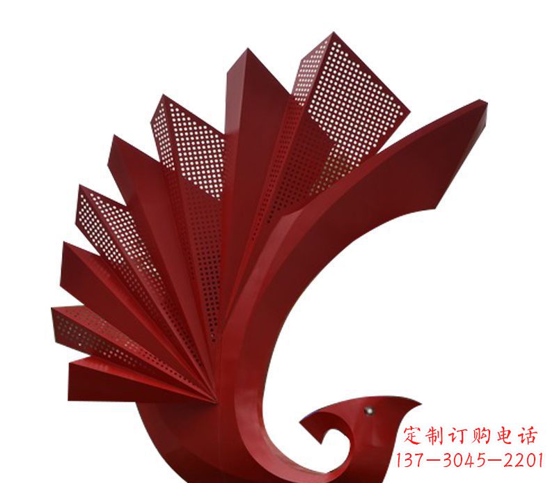 廊坊广场不锈钢孔雀造型雕塑