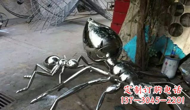 廊坊中领雕塑|不锈钢蚂蚁雕塑