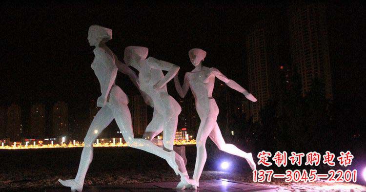 廊坊优雅靓丽的女性不锈钢跑步雕塑