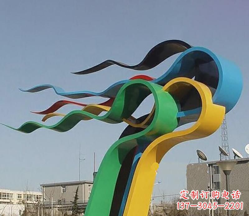 廊坊现代时尚飘带景观雕塑