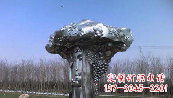 廊坊中领雕塑|不锈钢葡萄抽象雕塑