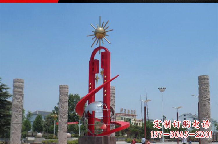廊坊精美不锈钢太阳花雕塑