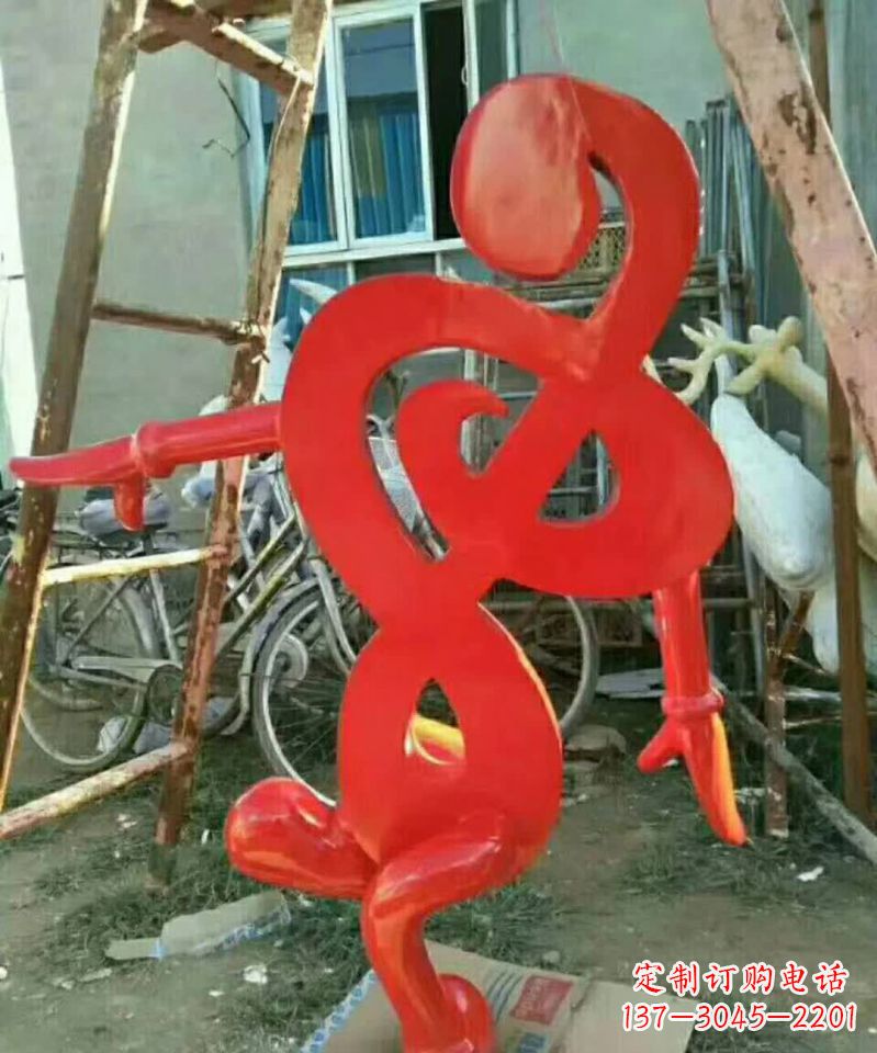 廊坊中领雕塑-不锈钢音符抽象雕塑