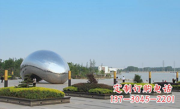 廊坊广场不锈钢异形水滴雕塑