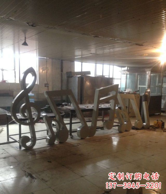 廊坊精致不锈钢音符景观雕塑