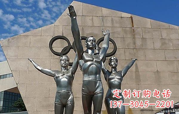 廊坊中领雕塑|不锈钢运动员雕塑