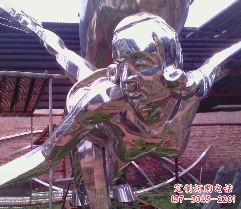 廊坊彰显经典风采的不锈钢运动员雕塑