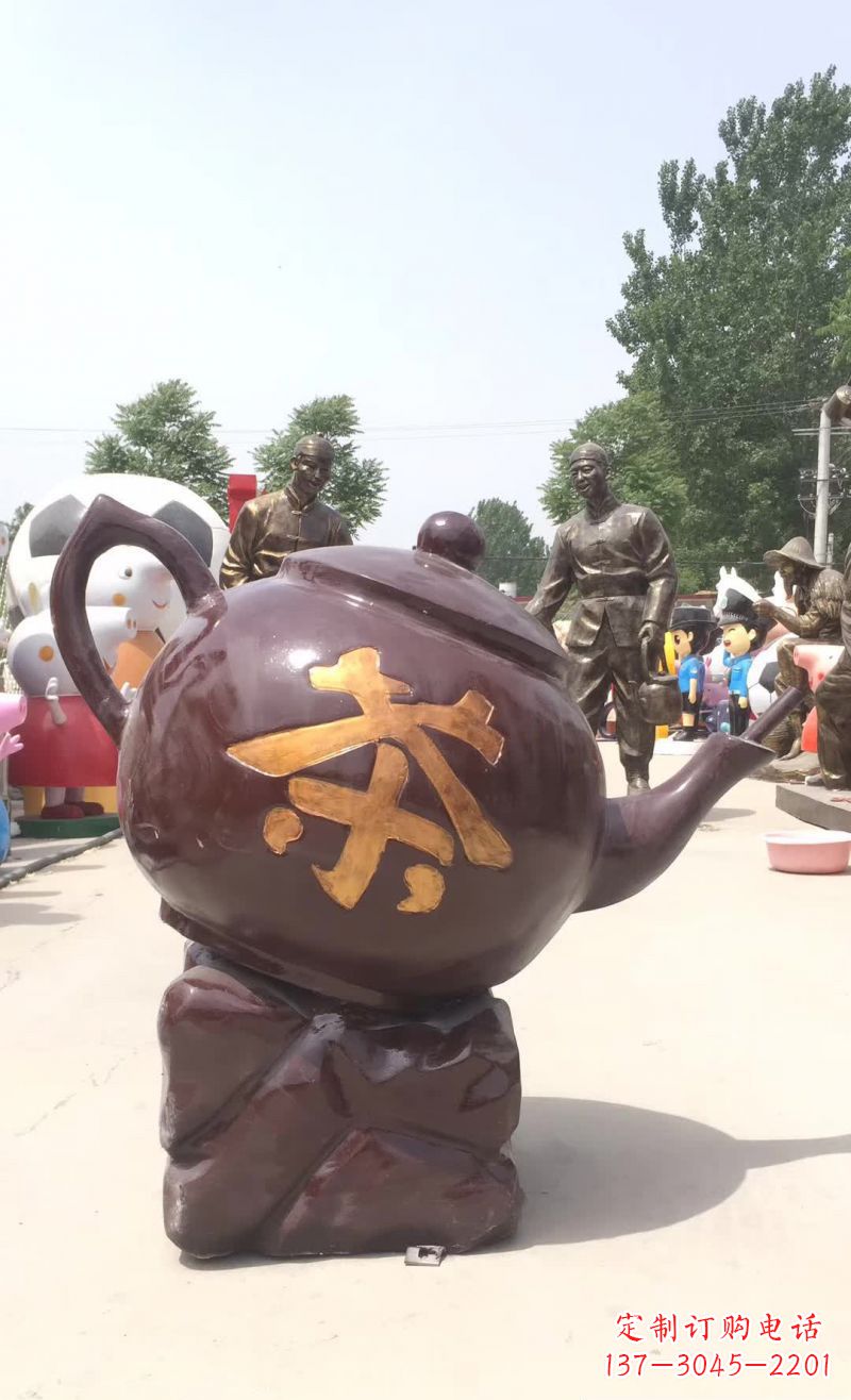廊坊高质量广场茶壶铜雕塑