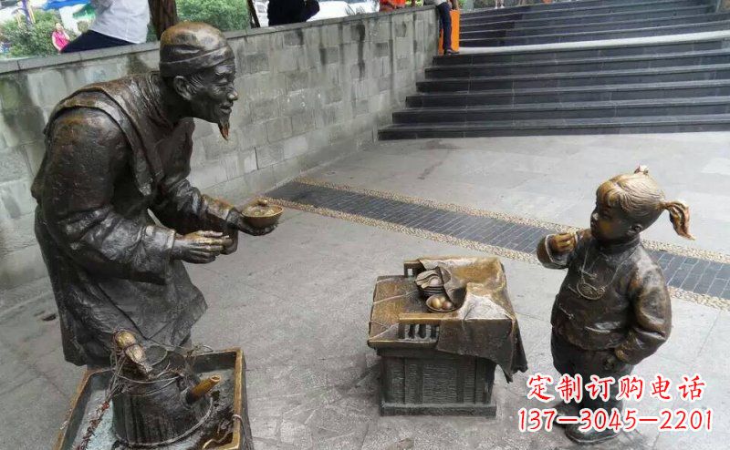 廊坊小女孩铜雕,古朴优雅