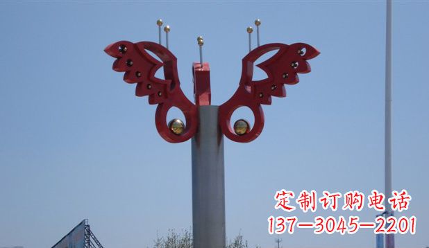 廊坊广场抽象不锈钢蝴蝶雕塑