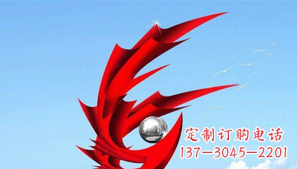 廊坊传统凤凰不锈钢雕塑,带来中国传统文化的神秘气息