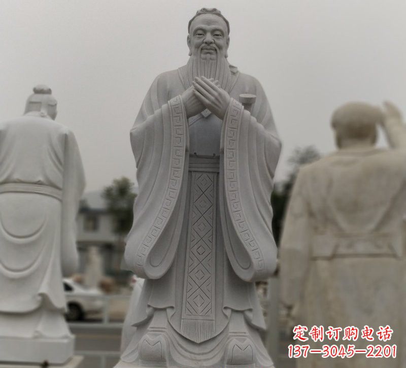 廊坊中领雕塑：铸造传统文化，精致的大理石孔子石雕