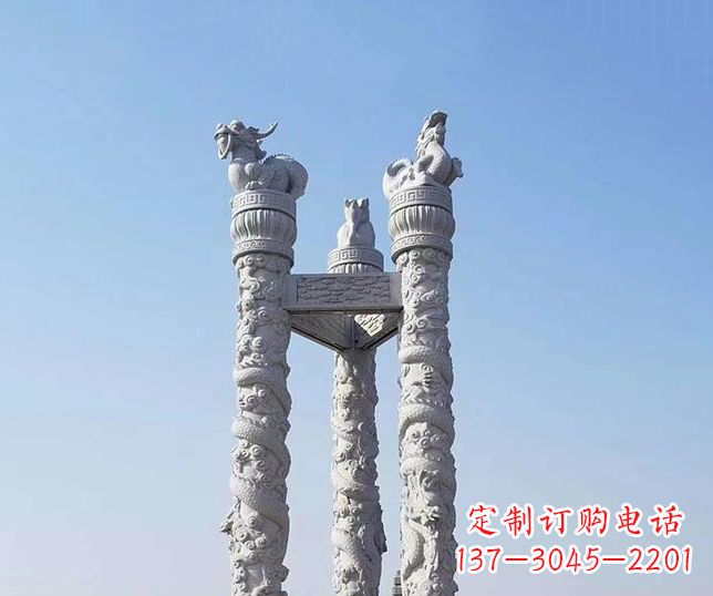 廊坊中领雕塑:精致石雕龙柱,展现时尚文化之美