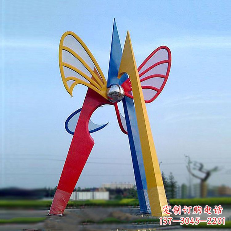 廊坊广场大型抽象蝴蝶景观雕塑