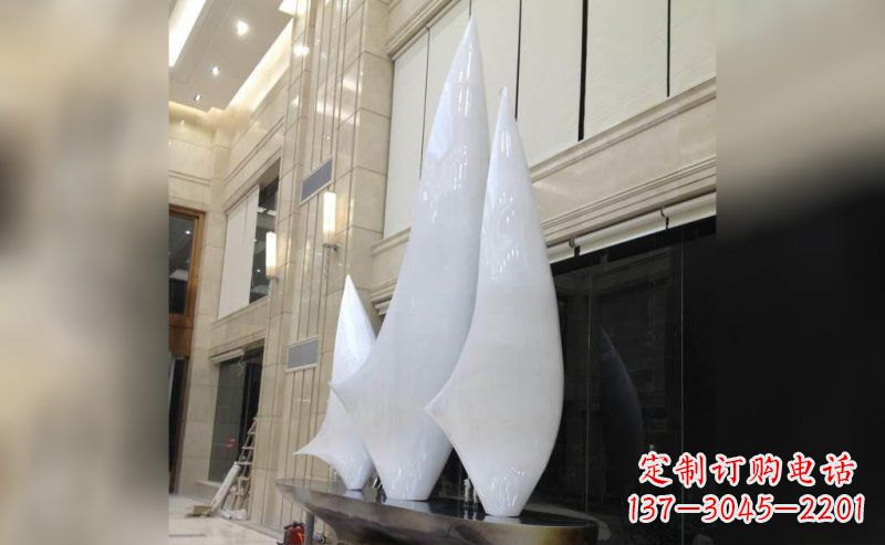 廊坊广场帆船不锈钢雕塑