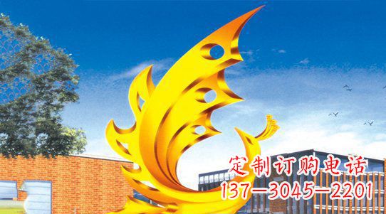 廊坊广场凤凰不锈钢雕塑 (2)