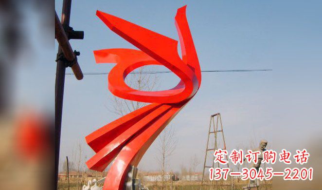 廊坊广场凤凰不锈钢雕塑 (3)