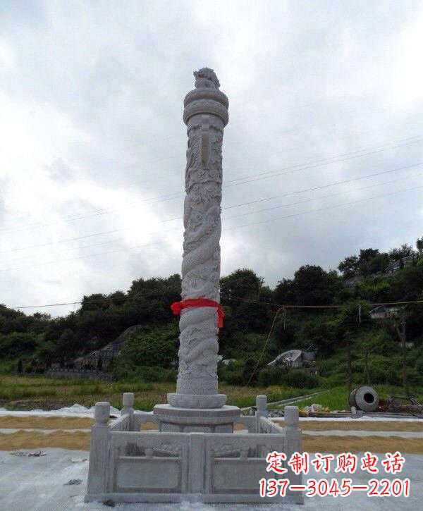 廊坊广场汉白玉华表雕塑