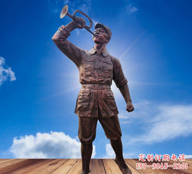 廊坊领雕塑:具有历史意义的红军铜雕