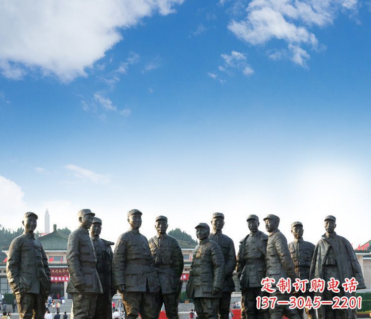 廊坊广场红军人物石雕