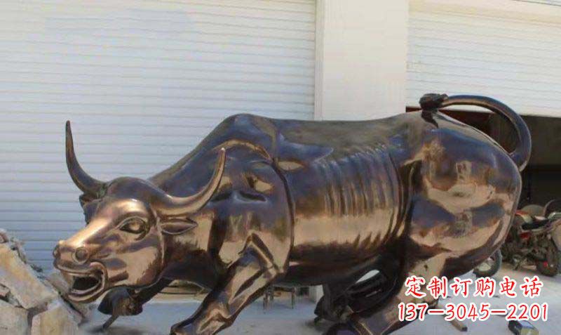 廊坊广场华尔街铜牛动物铜雕