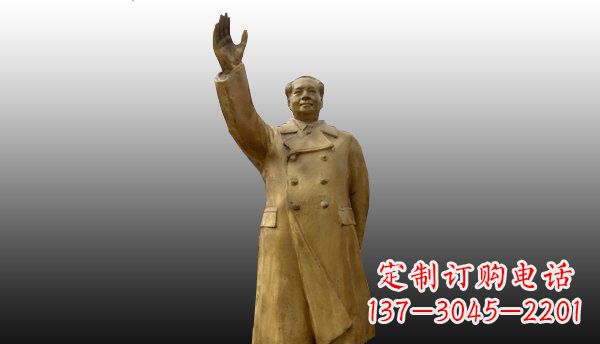 廊坊广场挥手毛主席伟人铜雕
