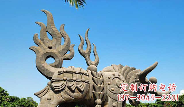 廊坊铜牛雕塑,精致美观的热带雕塑