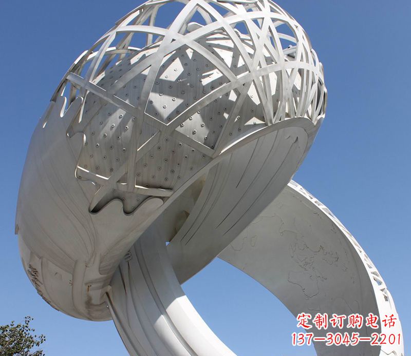 廊坊广场戒指不锈钢雕塑
