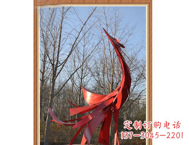 廊坊广场景观不锈钢凤凰雕塑