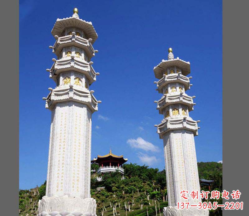 廊坊广场景观大理石宝塔石雕