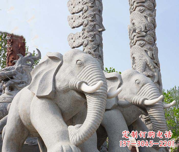廊坊精美大象雕塑,点缀广场雅致之美