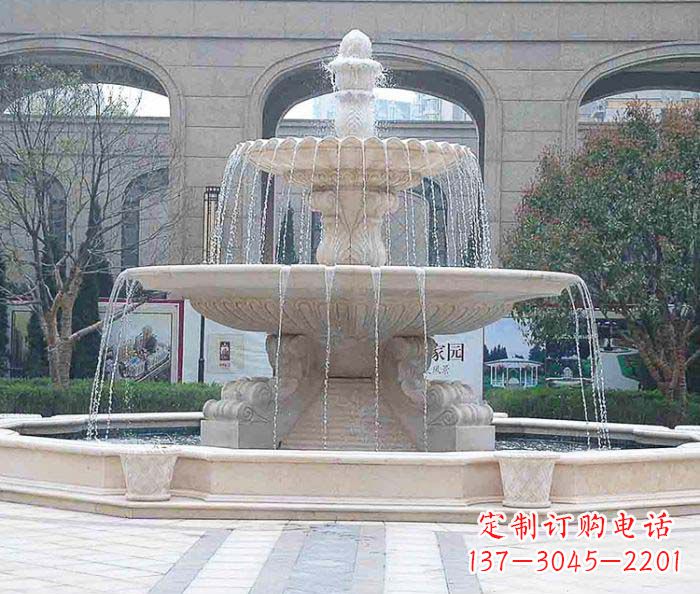 廊坊广场景观大型喷泉石雕