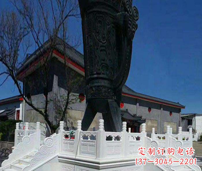 廊坊广场景观汉白玉升旗台石雕