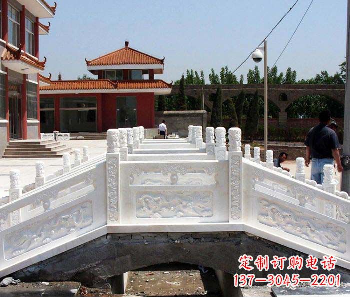 廊坊广场景观汉白玉石雕栏板