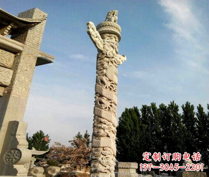 廊坊广场景观华表石雕 (2)