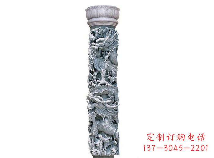 廊坊中国风龙柱石雕:传承传统文化