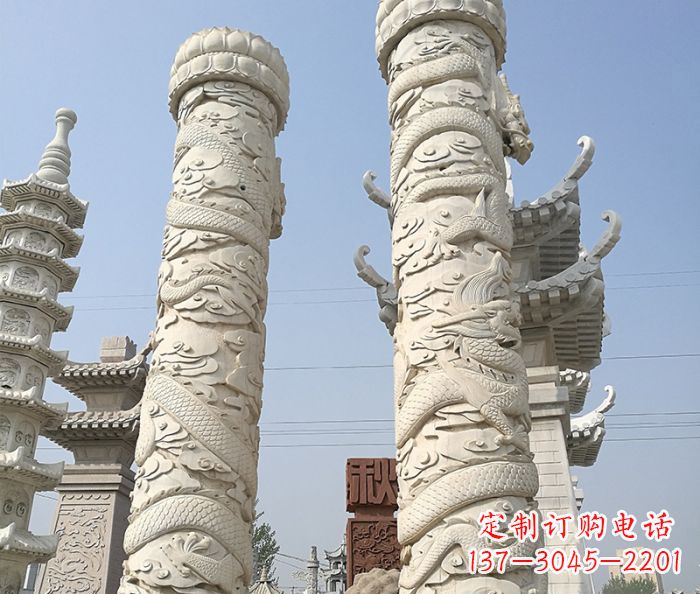 廊坊传承雄风,精美绝伦的盘龙柱石雕