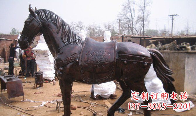 廊坊广场骏马小马动物铜雕